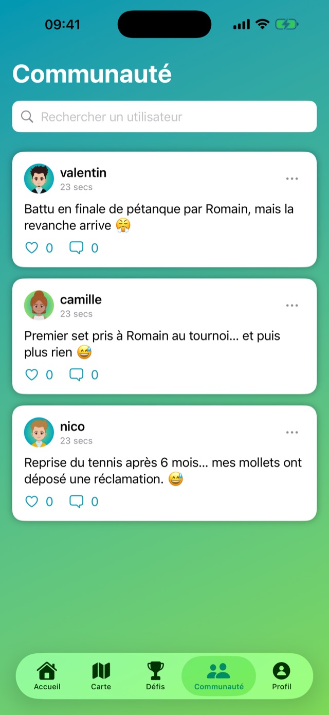 Fil d'actualité des amis sur Mouvity
